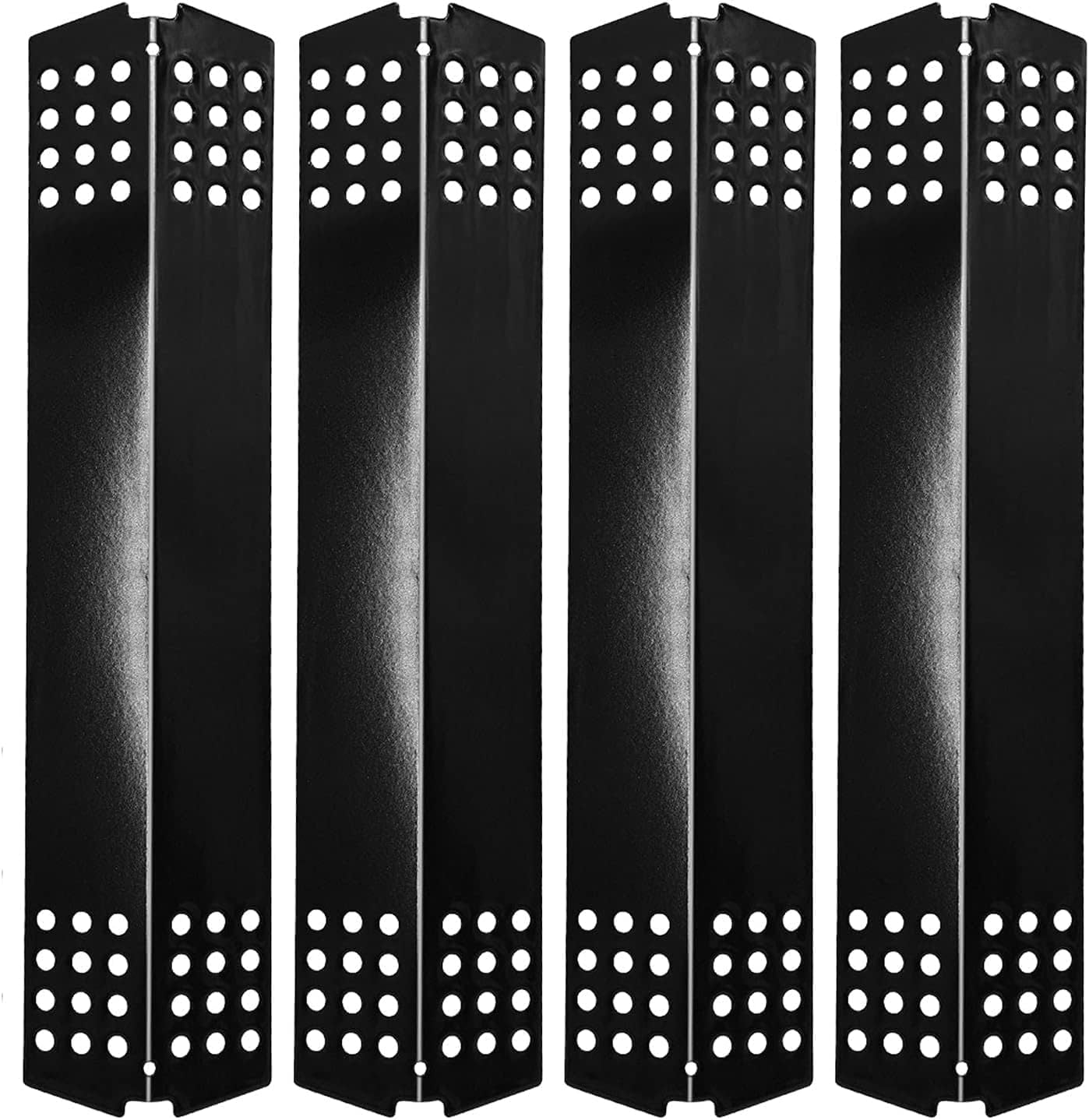 Criditpid BBQ Heat Plate Shields Replacement for Master Chef G45308, G45311, G45301, G45303, G45309 Grill Models. Porcelain Steel Barbecue Heat Shields, 4-Pack.