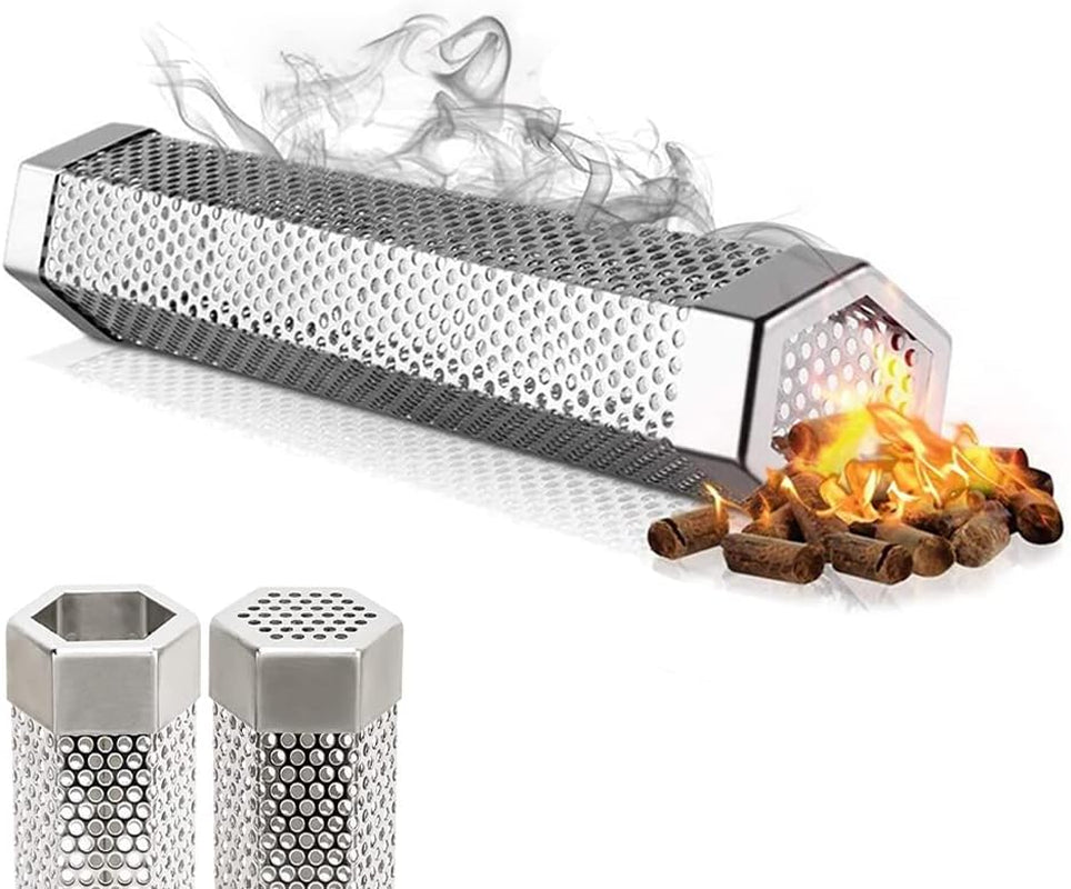 WADY Pellet Smoker Tube Stainless Steel 12 Inches 5 Hours of Billowing Smoke for All Grill Electric Gas Charcoal or Grill Smokers