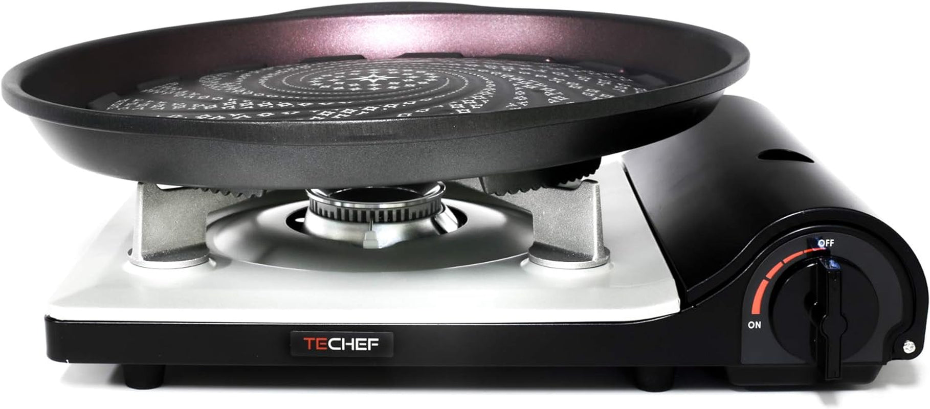 Stovetop Korean BBQ Grill, Non-Stick Grill Pan with Agni Portable Gas Stove Burner