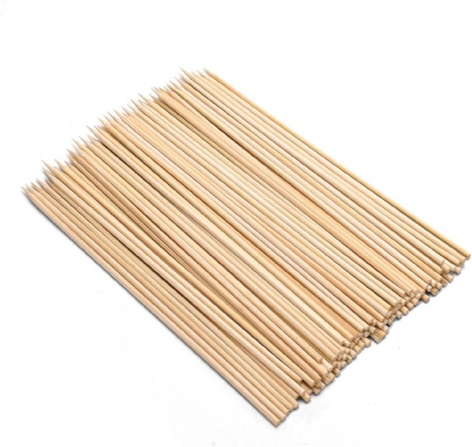 Japanbargain 4113, 4 Inches Bamboo Skewer Long Toothpicks Appetizer Pick Fruit Picks Cocktail Picks Grill Skewer Outdoor Barbecue Skewer 300 Pcs (4 Inch X 300)