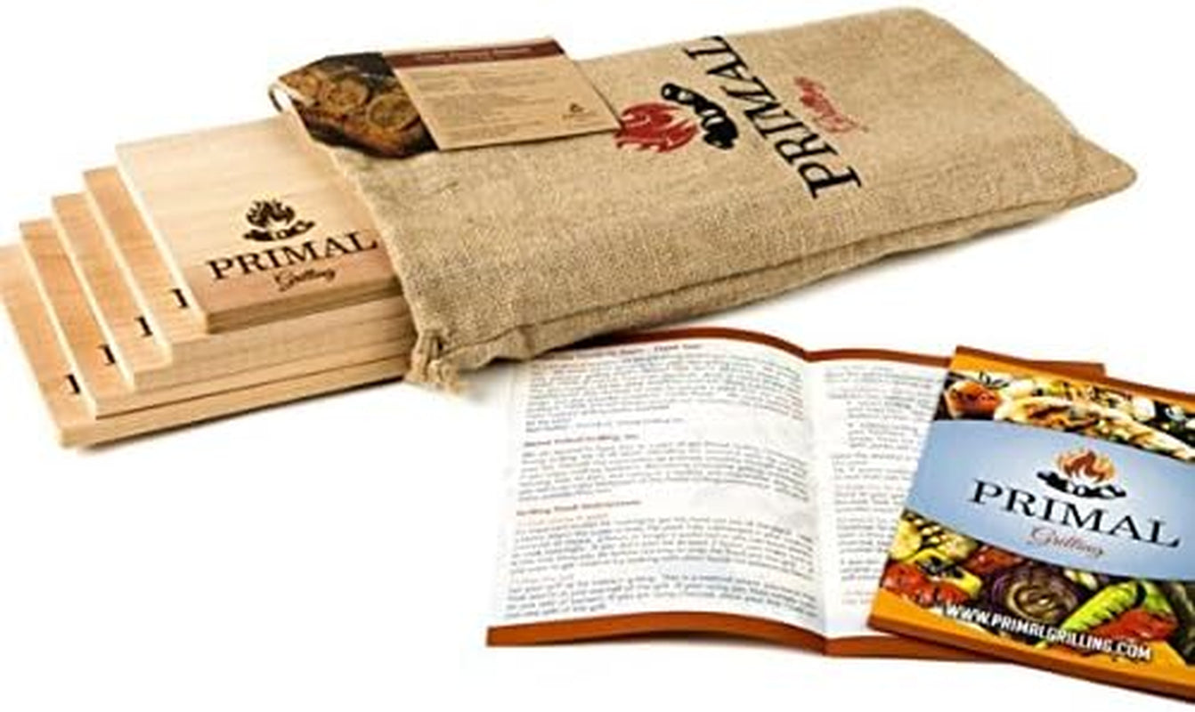 Premium Cedar Planks for Grilling | Thicker Design for Moister & More Flavorful Salmon, Steaks, Seafood & More | More Uses per Plank | FREE Recipe Card | Just Soak, Grill & Serve | 5 Pack