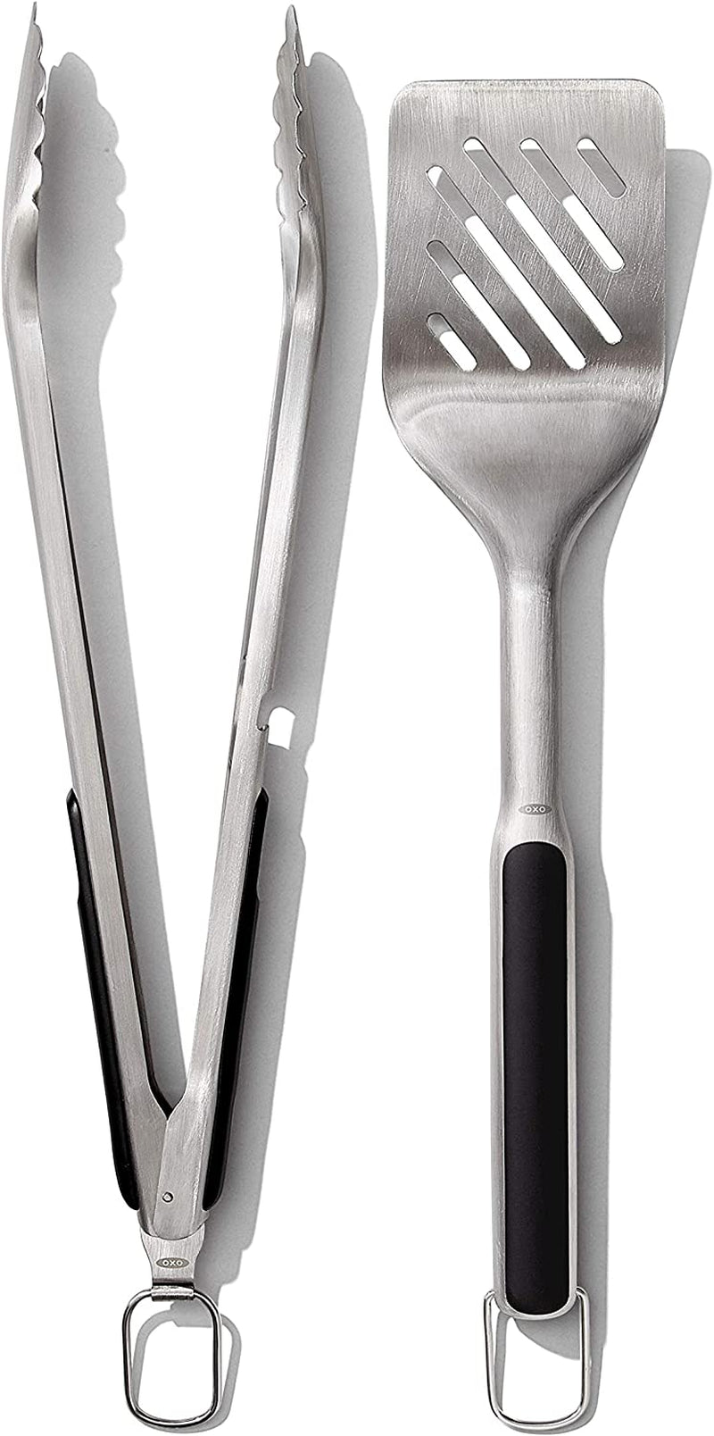 OXO Good Grips Grilling Tools, Tongs and Turner Set, Black