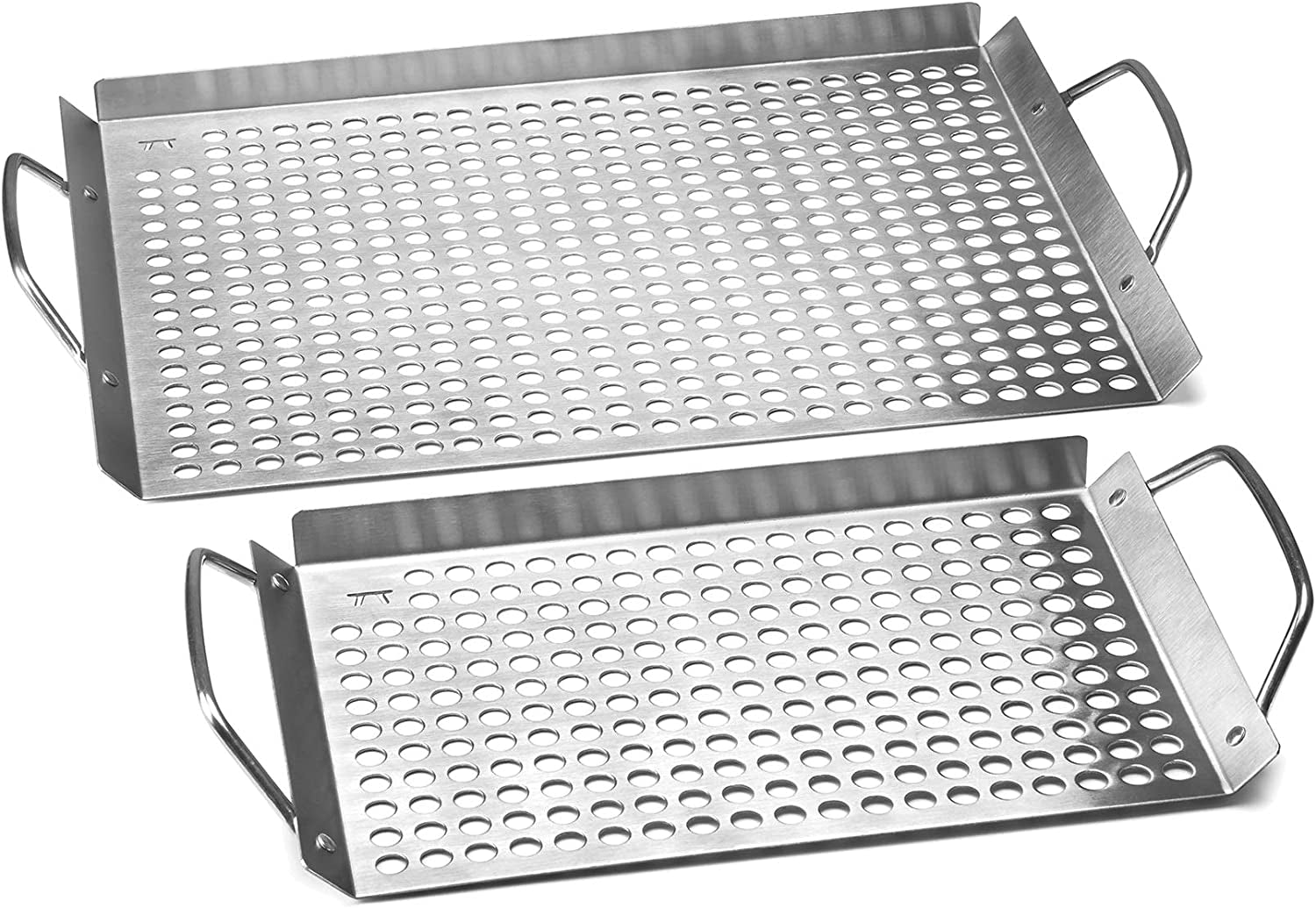 Outset Grill Tray, Stainless Steel, Set of 2, 11" X 17" and 7" X 11"