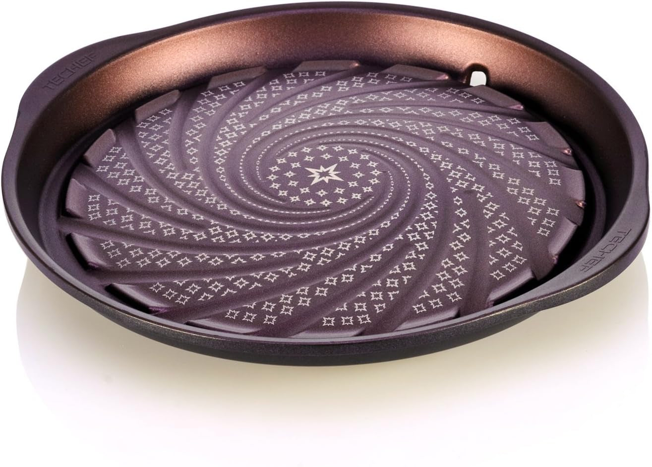 Techef Stovetop Korean BBQ Non-Stick Grill Pan with Teflon Select Non-Stick Coating (PFOA Free)/Dupont Print Designs Technology