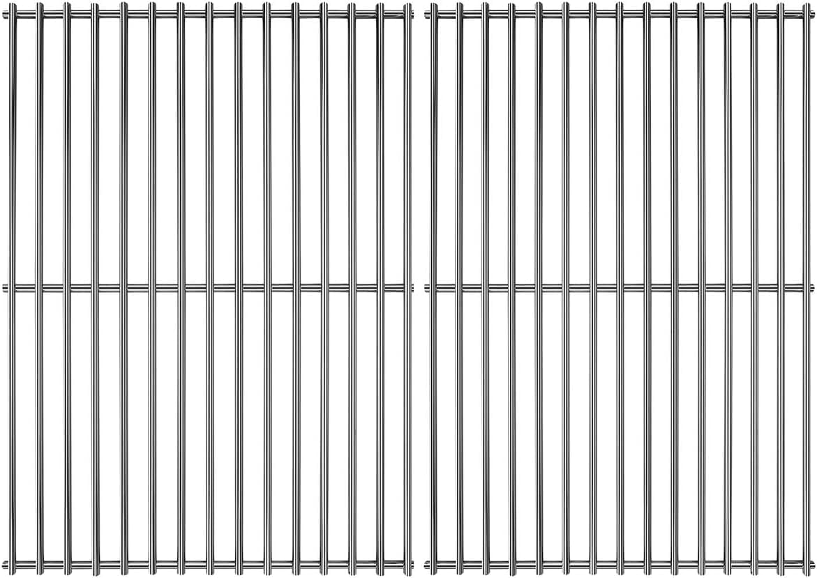 Hisencn 16 5/8 Inch Stainless Steel Cooking Grids Grates Grill Grid Replacement for Thermos Grill Parts 461252605, Kirkland Front Avenue 463230703, Charbroil 463261306, Kenmore, Master Chef, BBQ Pro