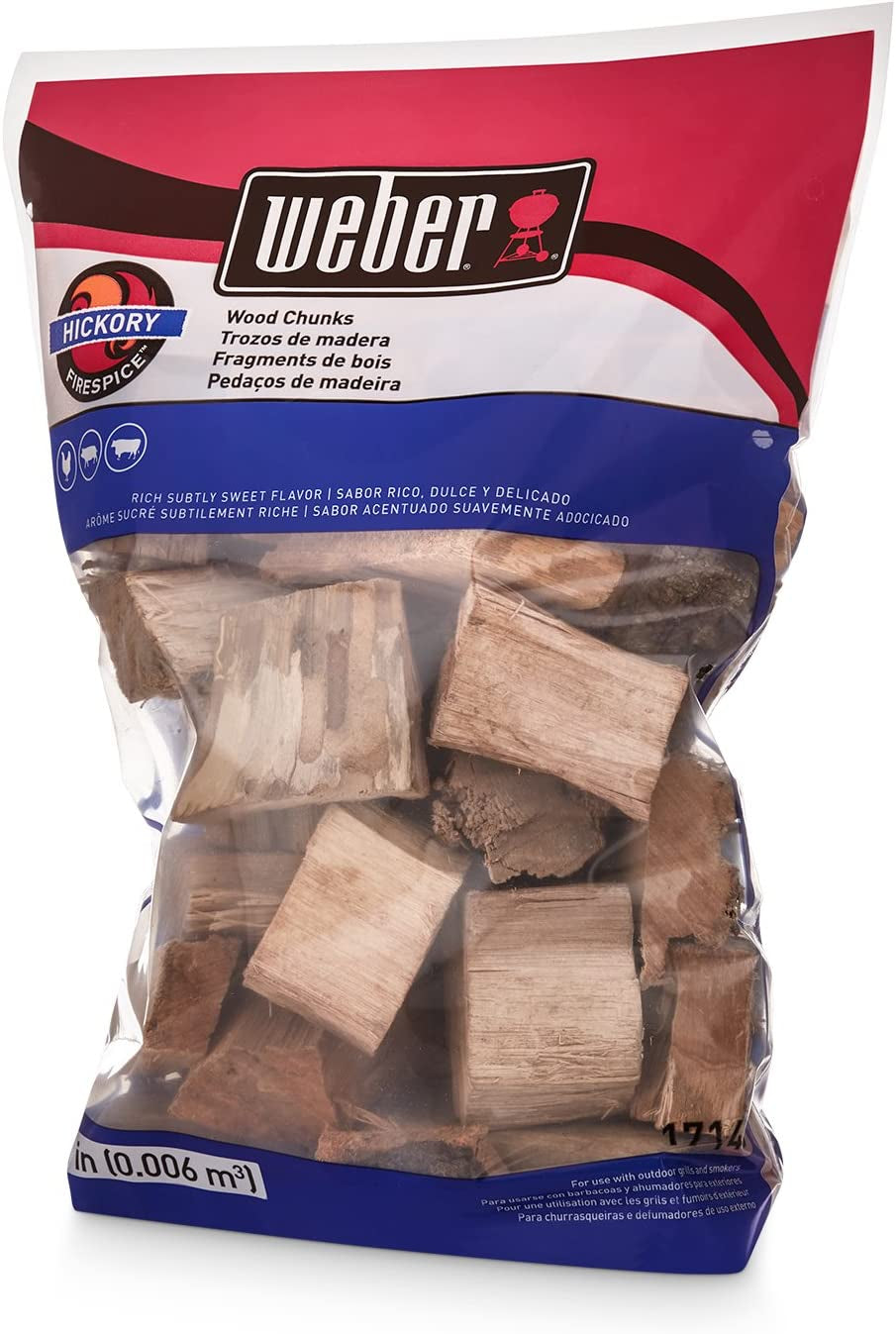 Weber Hickory Wood Chunks 4Lb