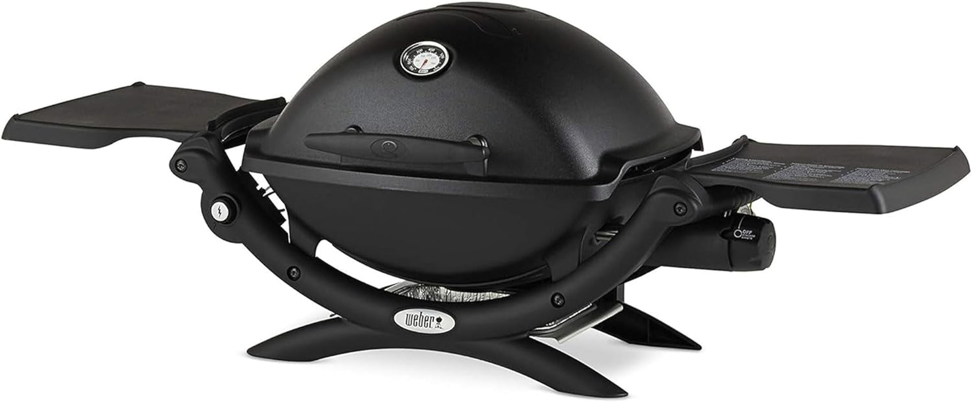 Weber Q 1200 Portable BBQ Grill, Propane Gas, Black (51010001)