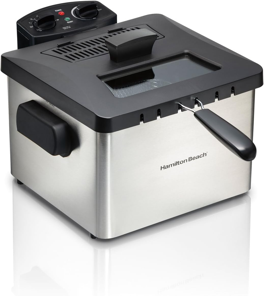 Hamilton Beach® Professional-Style 5 Litre Deep Fryer with Timer, Stainless Steel, 35043C