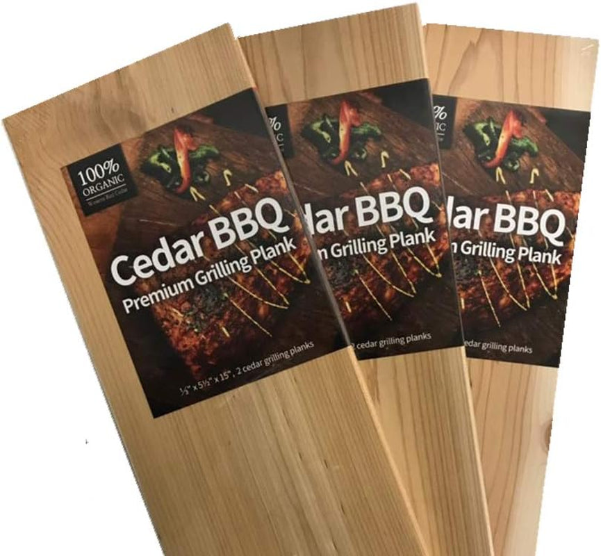 Cedar BBQ Company Premium Cedar Planks - 10 Pack Set - Extra Large 5.5" X 15" - Western Red Cedar - Add Flavor to Steak, Burgers, Salmon