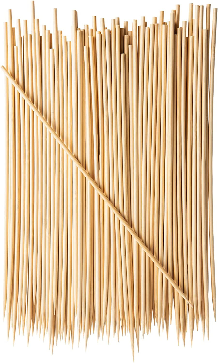 [12 Inch - 100 Count] Bamboo Skewers for Shish Kabob, Grilling, Fruits, Appetizers, and Cocktails