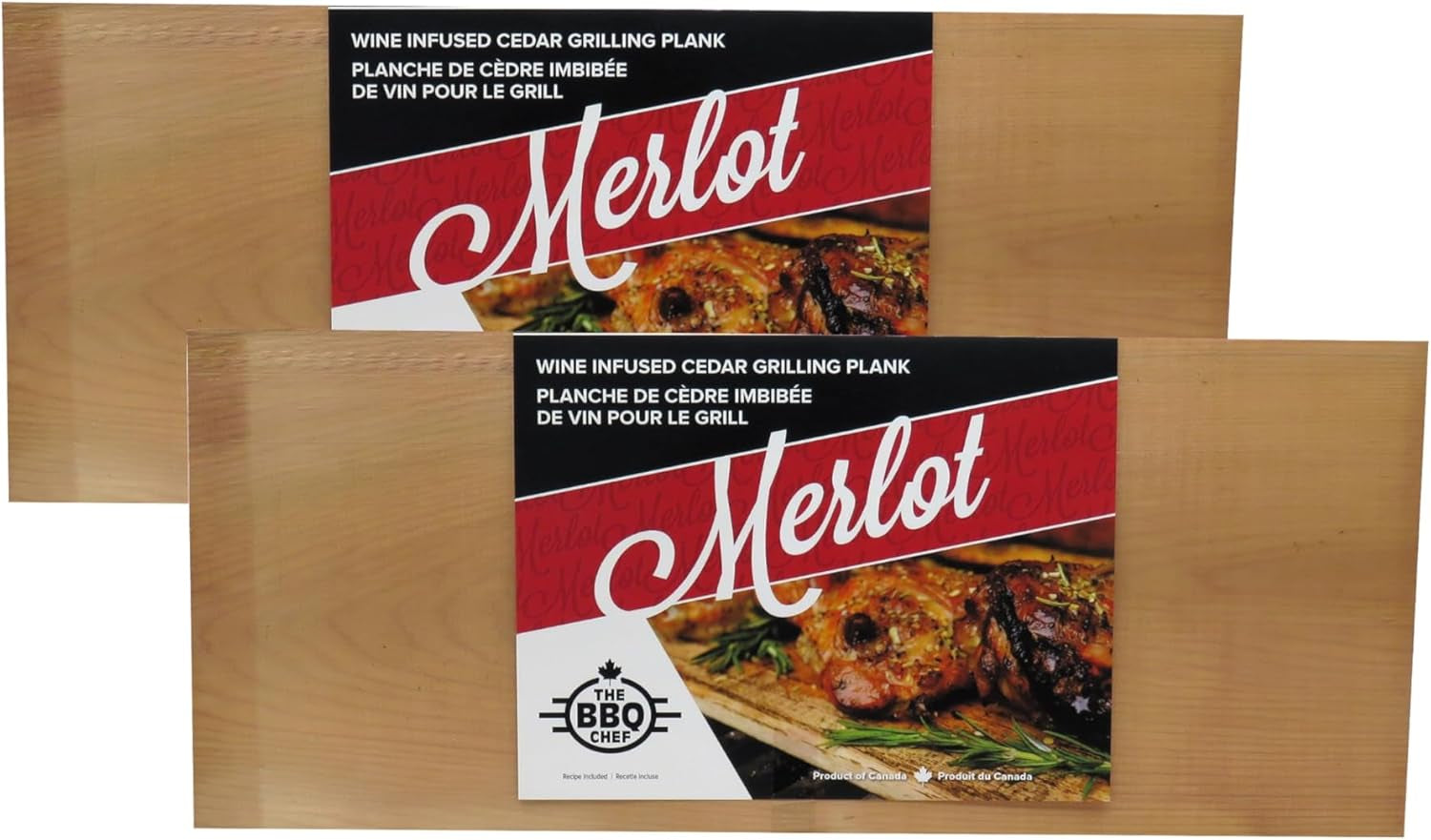 Wine Infused Grilling Plank Merlot Pack of 2