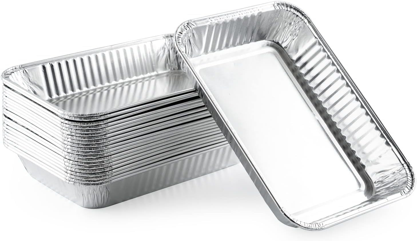 20 Pack 6415 Grease Drip Pan Liners for Weber Spirit Series, Q Series Grills,Genesis II LX 200 and 300 Series, Disposable Aluminum Foil BBQ Grease Trays, & for Baking Heating Storing Food 8.5" X 6"