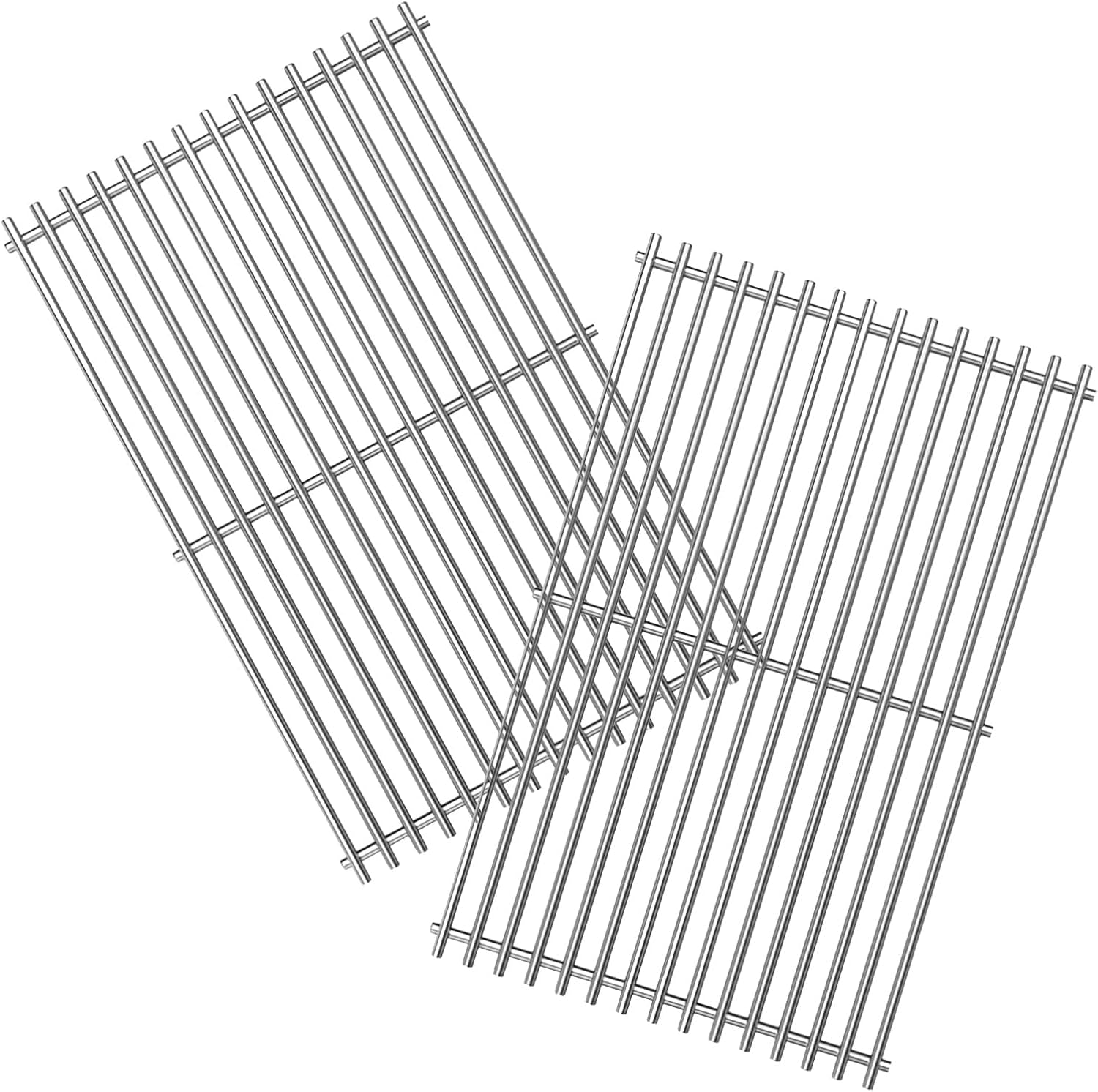 BBQ Future Grill Grates Replacement Part for Broil King 9221-64 9865-54 9868-74 9869-54 Broil-Mate Sterling Huntington and Other Gas Grills, 15" X 12 3/4" Each Stainless Steel Cooking Grids, 2 Pack