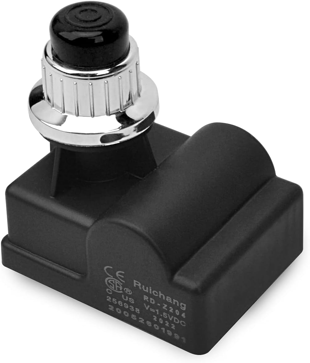 Onlyfire 14451 Universal Electric Silver Push Button Igniter BBQ Replacement for Gas Grill by Brinkmann, Grillmaster, Brinkmann, Grillware, Jenn Air, and Others