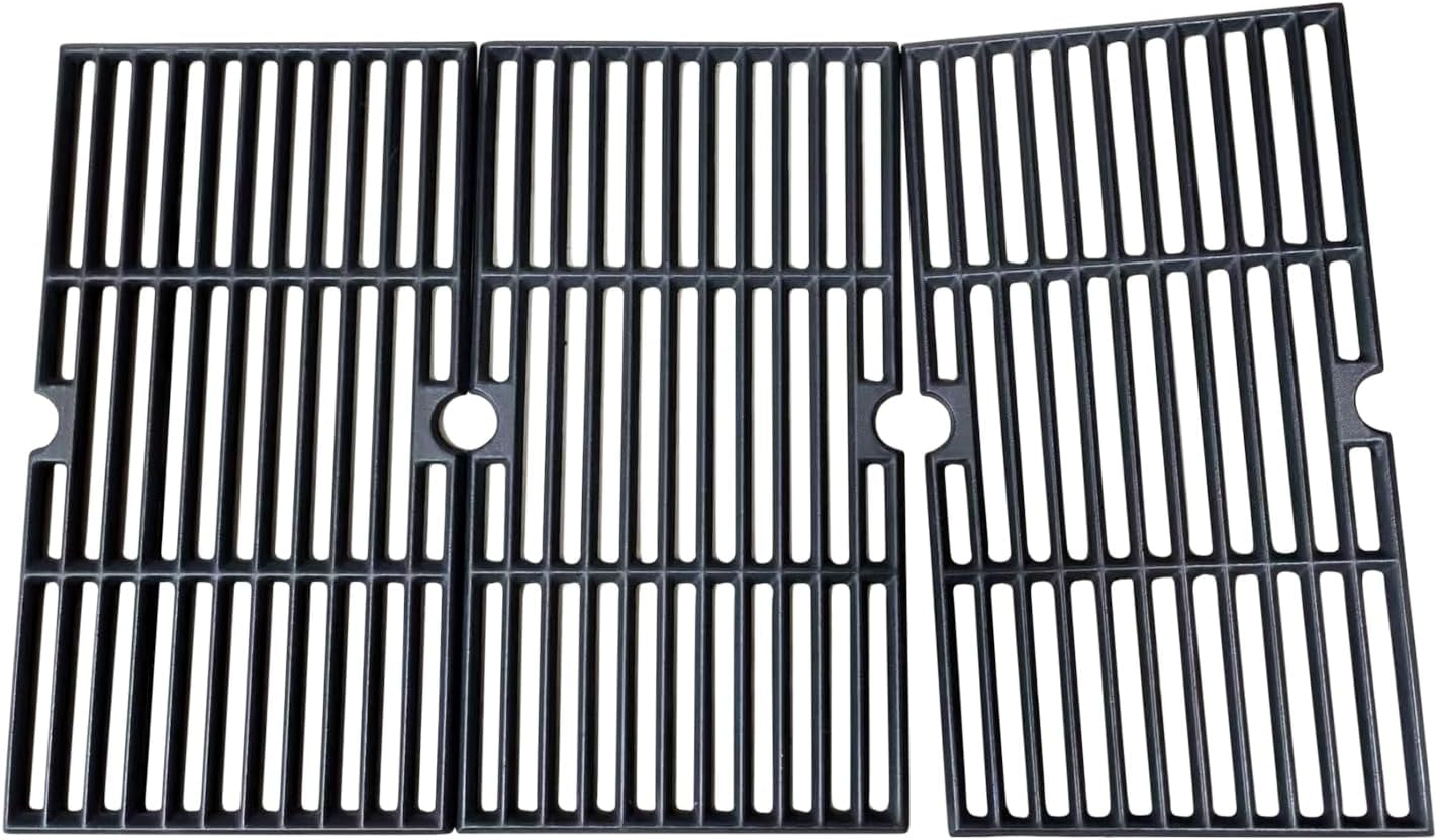 16 7/8" Grill Grates for Charbroil 463420508, 463420511, 463436214, 463440109 Gas Grill, Porcelain Coated Cast Iron Cooking Grids for Char Broil, Thermos, Master Chef, Backyard, 3 Pack