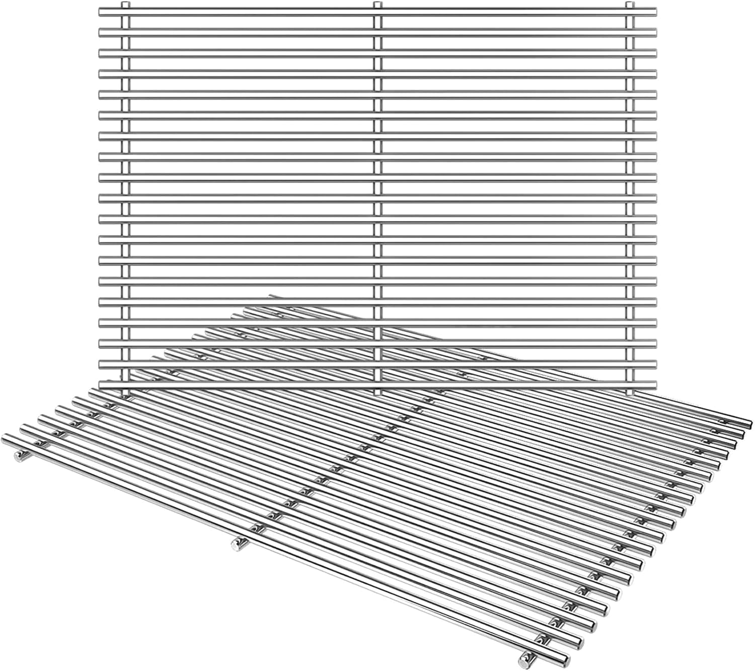 GFTIME 18 1/4" X 26 1/4" Stainless Steel Cooking Grid Grates Replacement for Charbroil, Coleman, Masterchef E500, Kenmore, Master Forge, Thermos, Uniflame Gas Grill Models, Set of 2