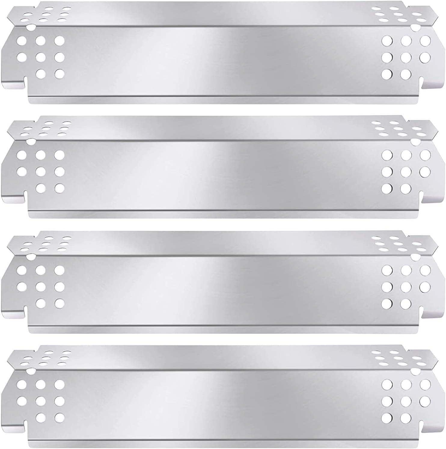 Grill Heat Plate Parts for Home Depot Nexgrill 720-0830H, 720-0888N, 720-0888, 720-0864, 720-0896B, Stainless Steel Grill Heat Tent, Burner Cover, Flame Tamer for 4 Burner Members Mark 720-0830G