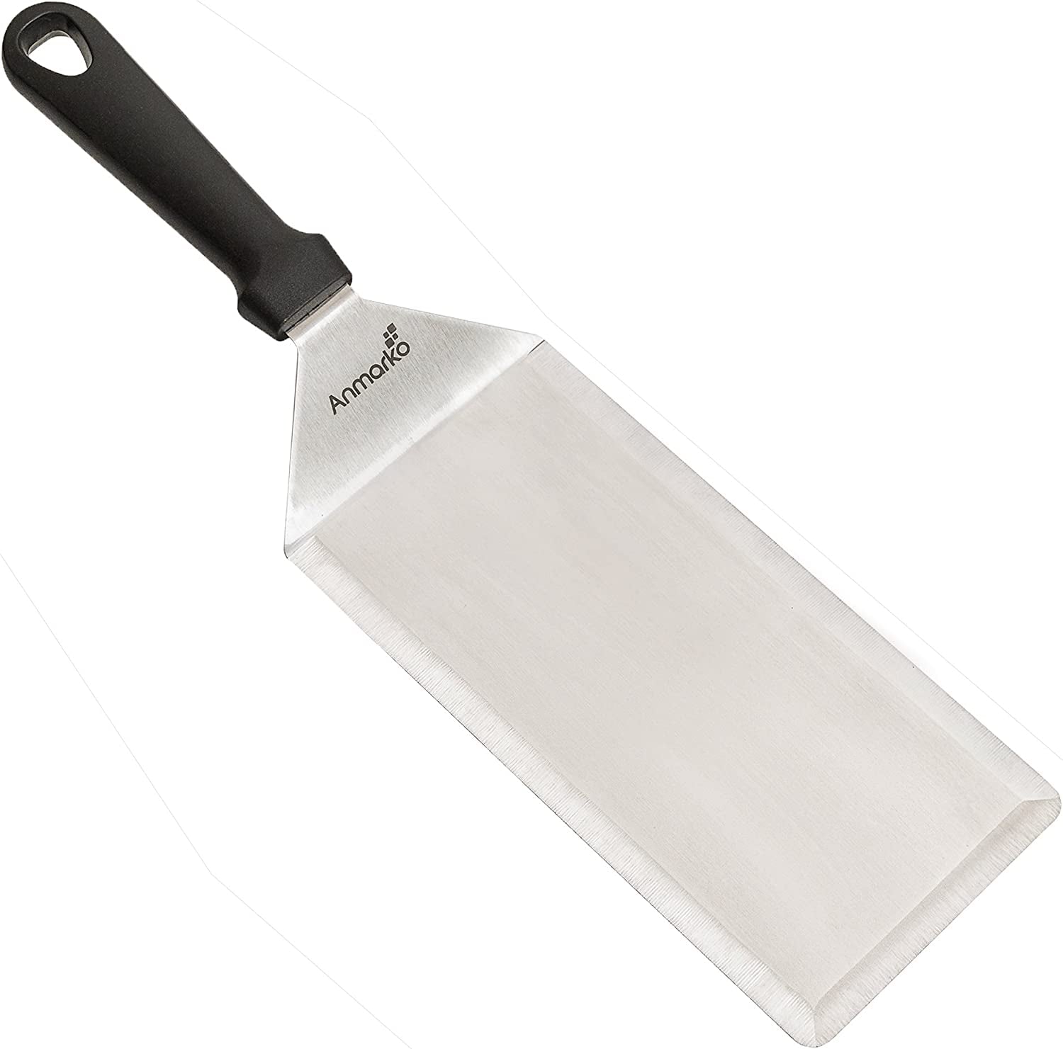 Stainless Steel Metal Griddle Spatula - 4 X 8 in Hamburger Turner Scraper - Pancake Flipper - Great for BBQ Grill and Flat Top Griddle - Commercial Grade